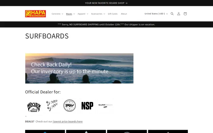 /collections/surfboards — Hapa BoardShop