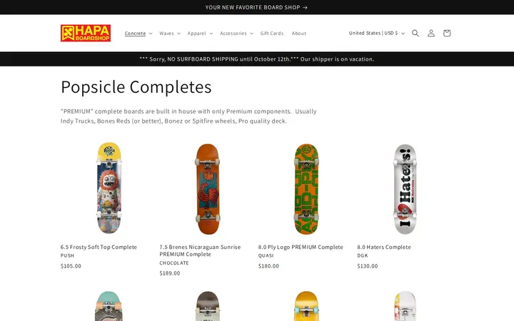 /collections/popsicle-completes — Hapa BoardShop