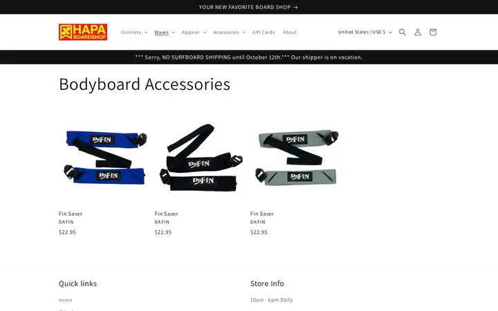 /collections/bodyboard-accessories — Hapa BoardShop
