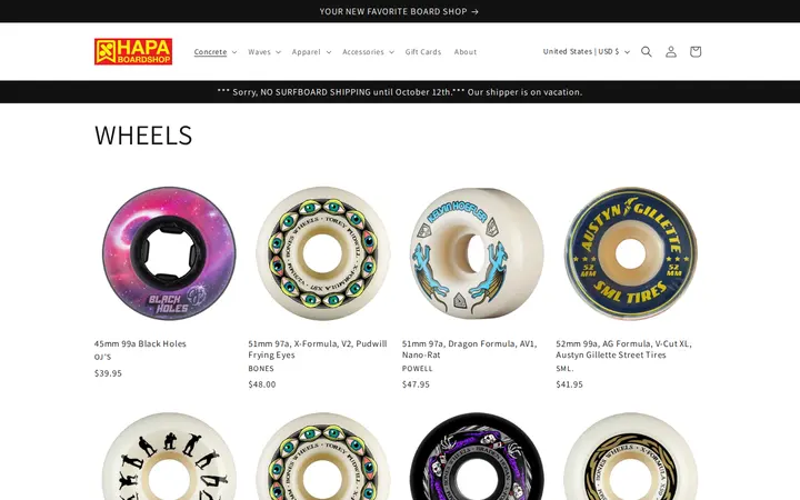 /collections/wheels — Hapa BoardShop