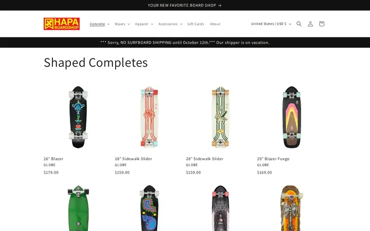 /collections/shaped-completes — Hapa BoardShop