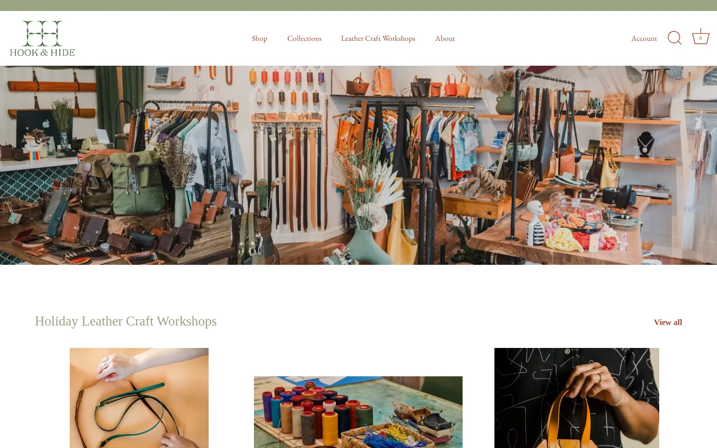 Captured website of Hook and Hide