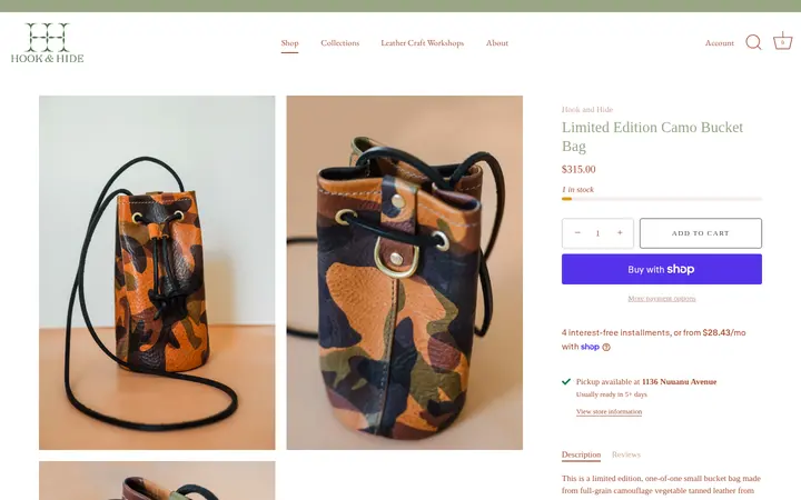 /collections/shop/products/limited-edition-camo-bucket-bag — Hook and Hide