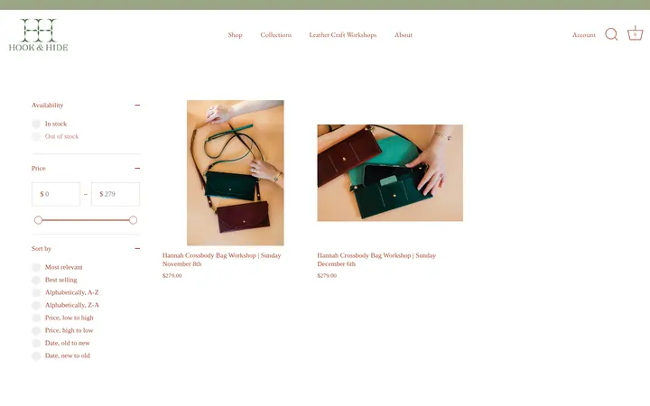 /collections/workshop-hannah-bag — Hook and Hide