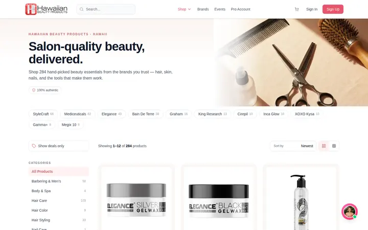 /shop — Hawaiian Beauty Products, Ltd