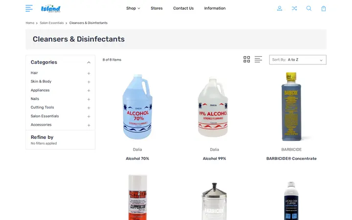 /shop/shop-categories/salon-essentials/cleansers-disinfectants — Island Beauty Supply