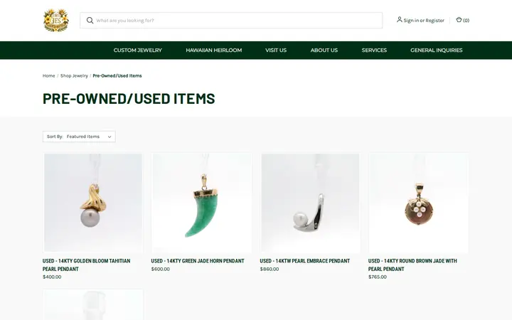 /shop-online/pre-owned-used-items — JES Jewelry Co.