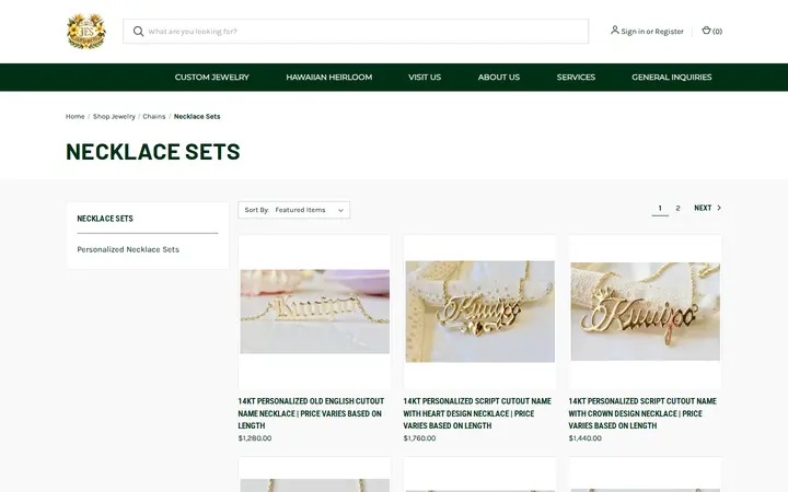 /shop-jewelry/chains/necklace-sets — JES Jewelry Co.