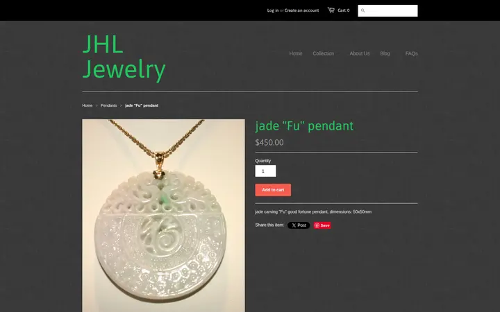 /collections/pendants/products/jade-fu-pendant — JHL Jewelry