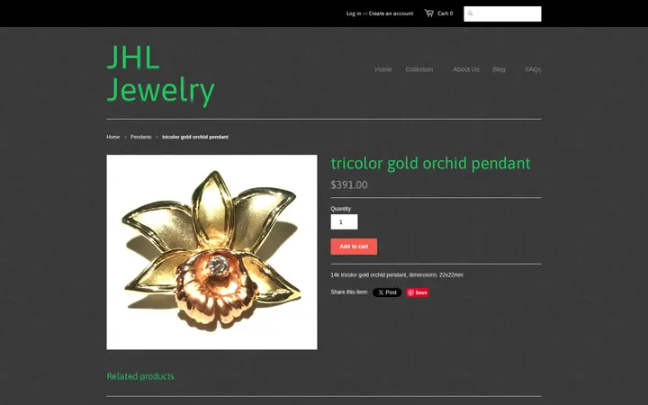 /collections/pendants/products/tricolor-gold-orchid-pendant — JHL Jewelry