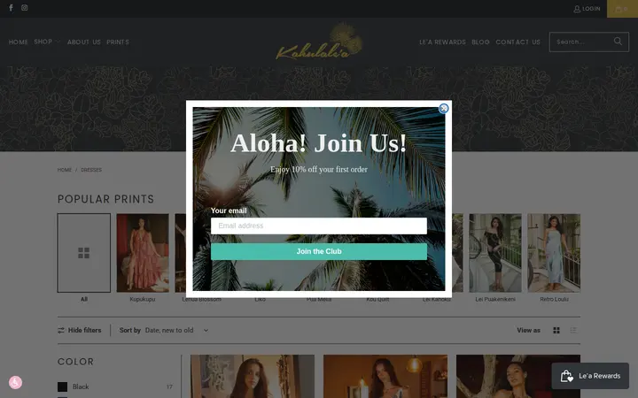 /collections/dresses — Kahulale'a
