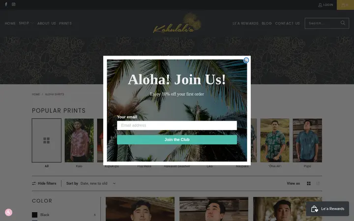 /collections/aloha-shirt — Kahulale'a