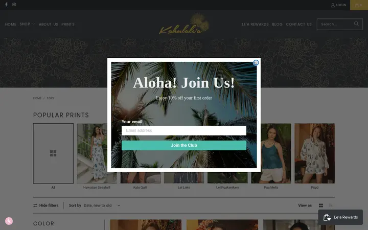 /collections/tops — Kahulale'a