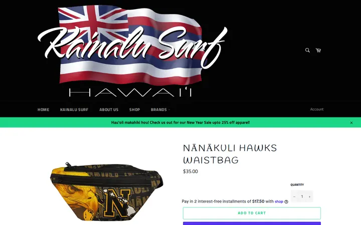 /products/nanakuli-hawks-waistbag — Kainalu Surf Shop