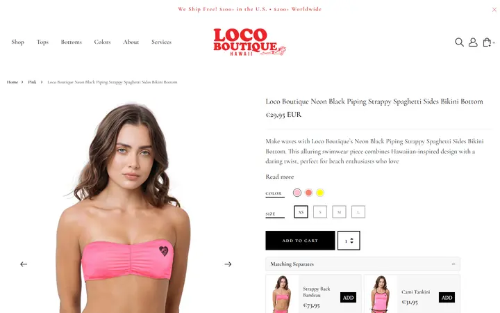 /collections/pink-collection/products/neon-black-piping-strappy-spaghetti-sides — Loco Boutique