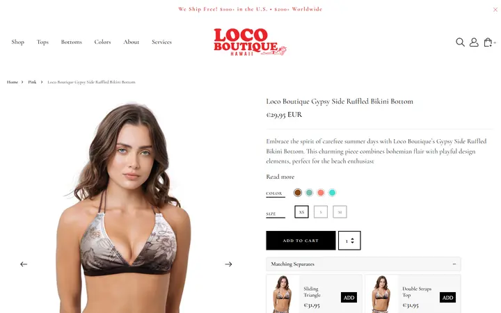 /collections/pink-collection/products/gypsy-side-ruffled — Loco Boutique