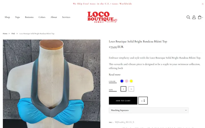 /collections/pink-collection/products/solid-bright-bandeau-top — Loco Boutique