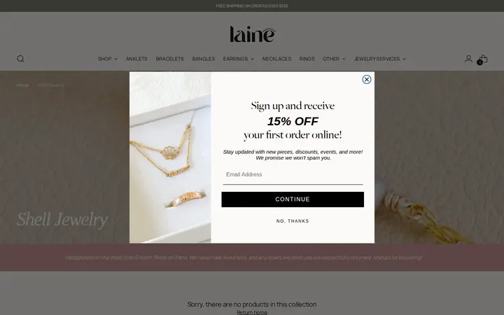 /collections/shell-jewelry — Laine Honolulu