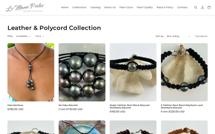/collections/leather-polycord-collection — Le Mana Perles