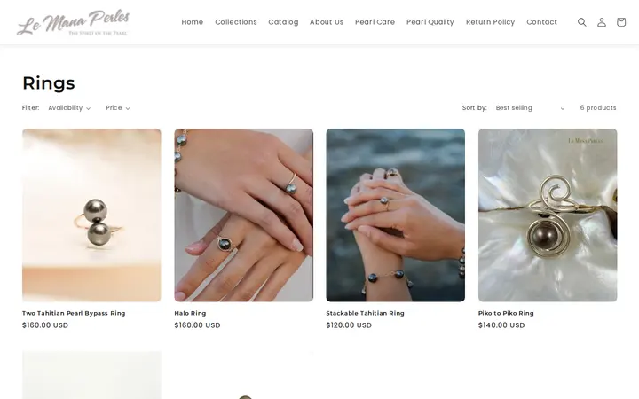 /collections/rings — Le Mana Perles