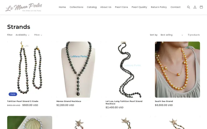 /collections/strands — Le Mana Perles