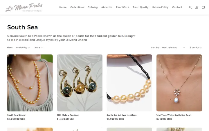 /collections/south-sea — Le Mana Perles
