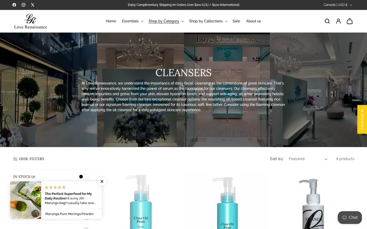 /collections/cleanser — Love Renaissance