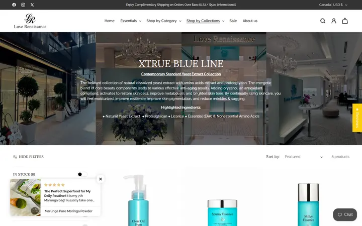 /collections/xtrue-blue-line — Love Renaissance