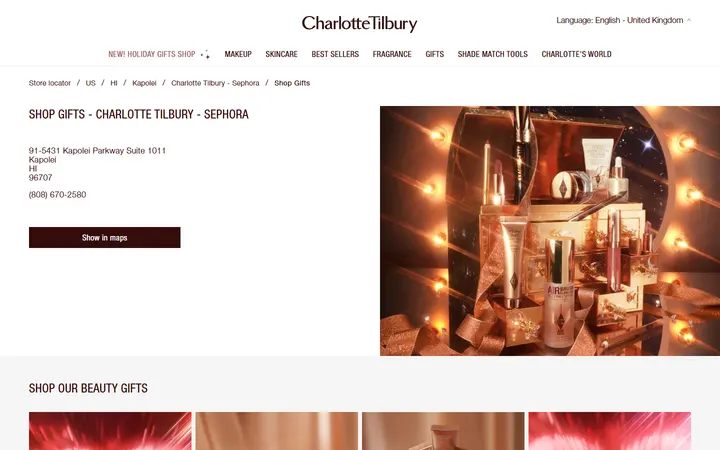 Charlotte Tilbury Sephora Discover Charlotte's Beauty Gifts in Kapolei, HI