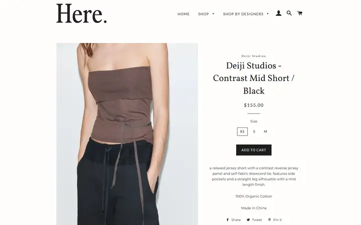 Deiji Studios - Contrast Mid Short / Black – Here.
