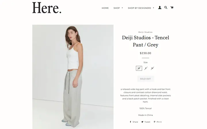 Deiji Studios - Tencel Pant / Grey – Here.