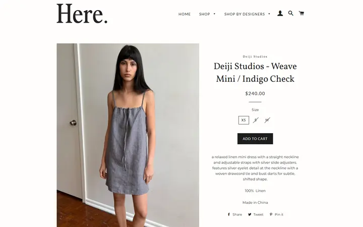 Deiji Studios - Weave Mini / Indigo Check – Here.