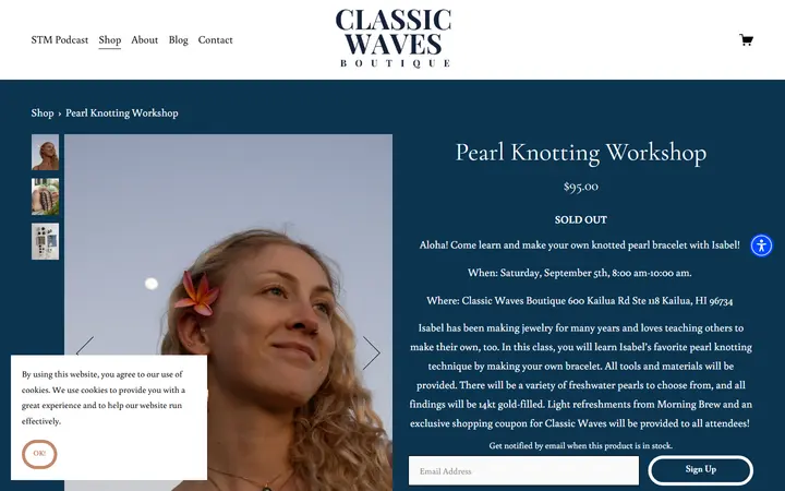 Pearl Knotting Workshop — CLASSIC WAVES