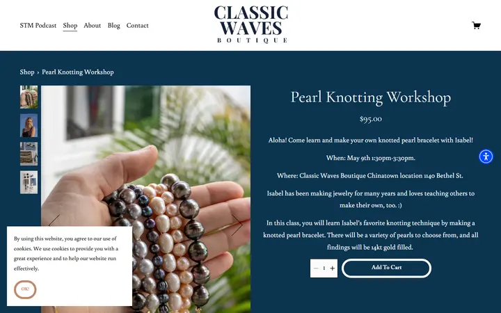 Pearl Knotting Workshop — CLASSIC WAVES