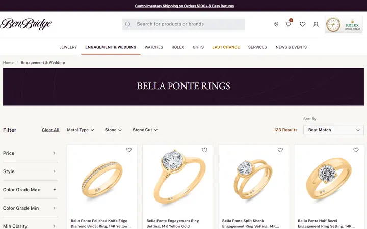 Bella Ponte Rings | Ben Bridge Jeweler