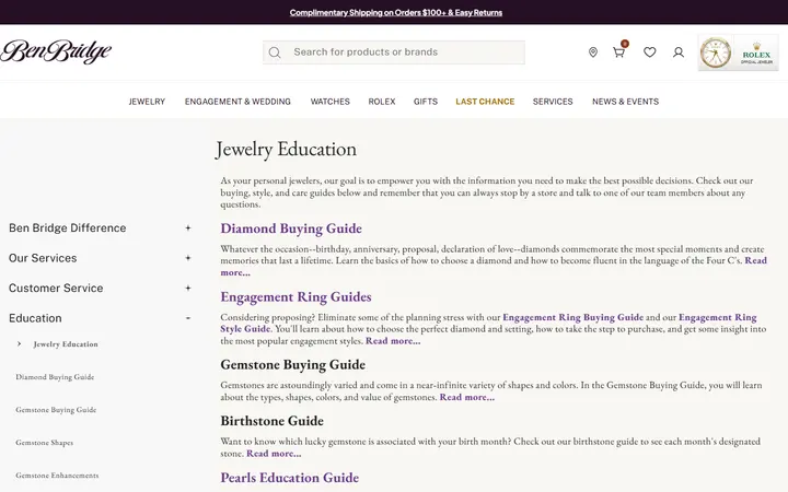 Jewelry Education | Ben Bridge Jeweler