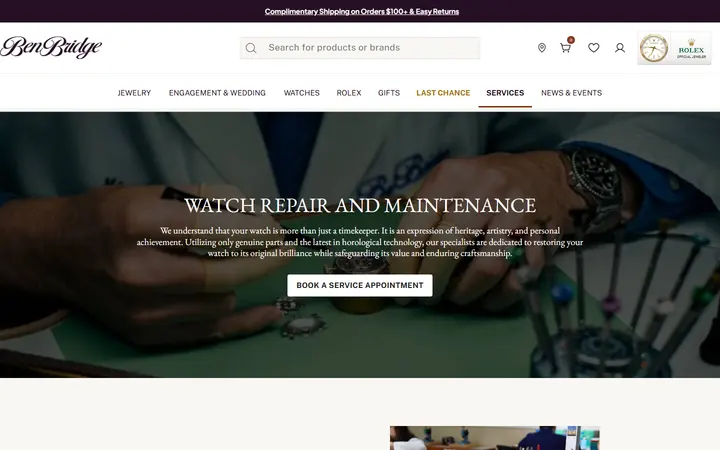 Watch Services | Ben Bridge Jeweler