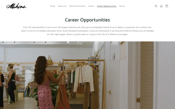 Career Opportunities – Shop Mahina