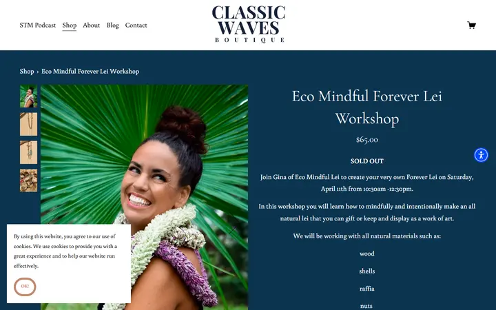 Eco Mindful Forever Lei Workshop — CLASSIC WAVES