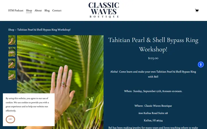 Tahitian Pearl & Shell Bypass Ring Workshop! — CLASSIC WAVES