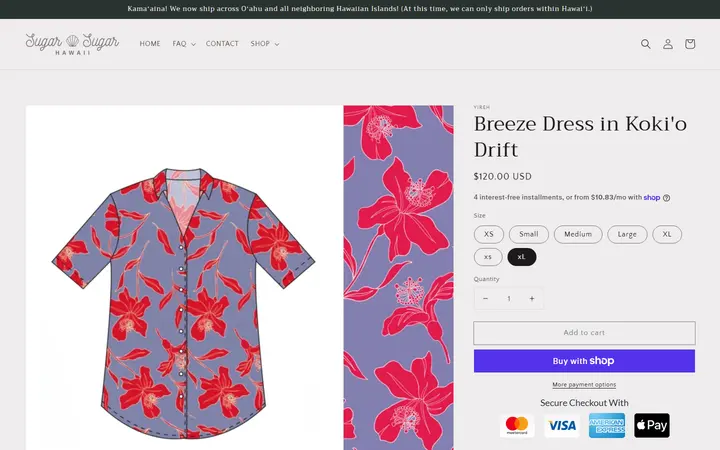 Breeze Dress in Koki'o Drift – Sugar Sugar Hawaii