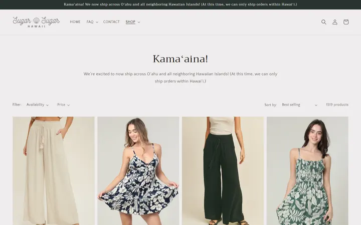 All Clothing – Sugar Sugar Hawaii