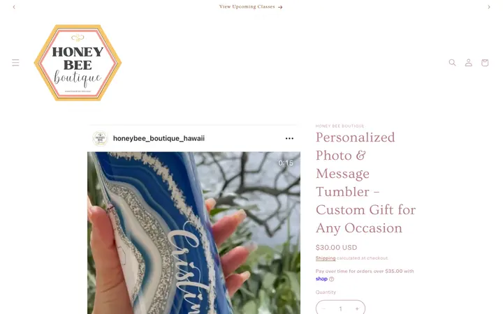Personalized Photo & Message Tumbler – Custom Gift for Any Occasion – Honey Bee Boutique