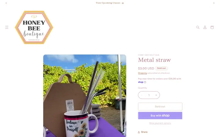 Metal straw – Honey Bee Boutique
