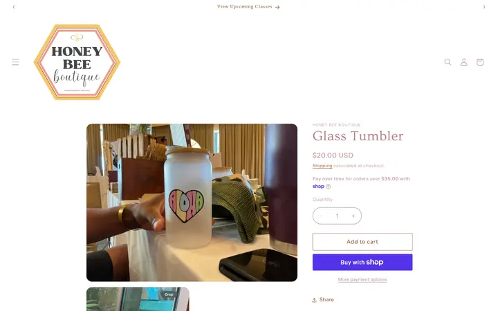 Glass Tumbler – Honey Bee Boutique