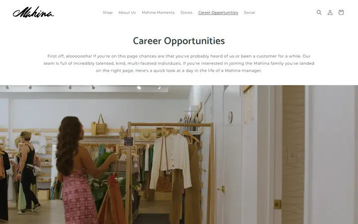 Career Opportunities – Shop Mahina