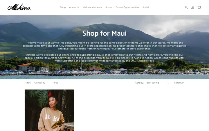Shop for Maui – Shop Mahina