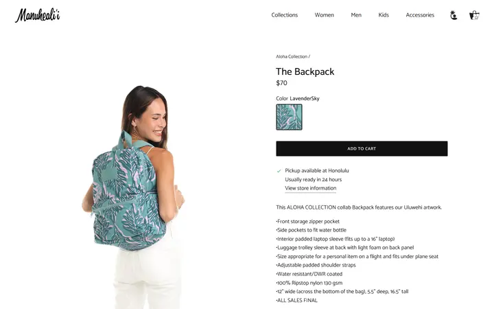 The Backpack – Manuheali'i