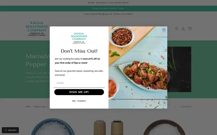 Authentic Hawaiian Sea Salts, Spices & Gifts Online Store - Kailua Seasoning Company