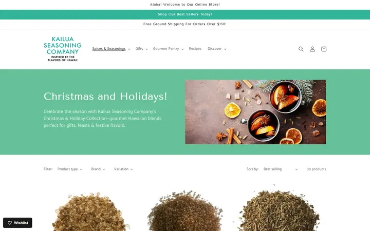 Christmas & Holiday Spices and Gift Sets from Hawaii - Kailua Seasoning Company